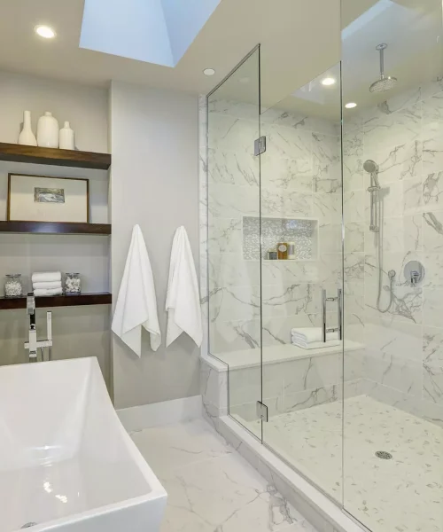 Four-piece-shower-door